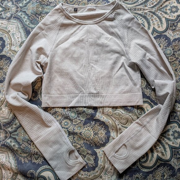 Gymshark Vital Seamless Long Sleeve Crop Top - Picture 1 of 6